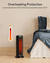 cedeze Fast heating Space Heater with Adjustable Thermostat - 1500W Electric Ceramic Tower Heaters Indoor Portable, Overheat & Tip-Over Protection